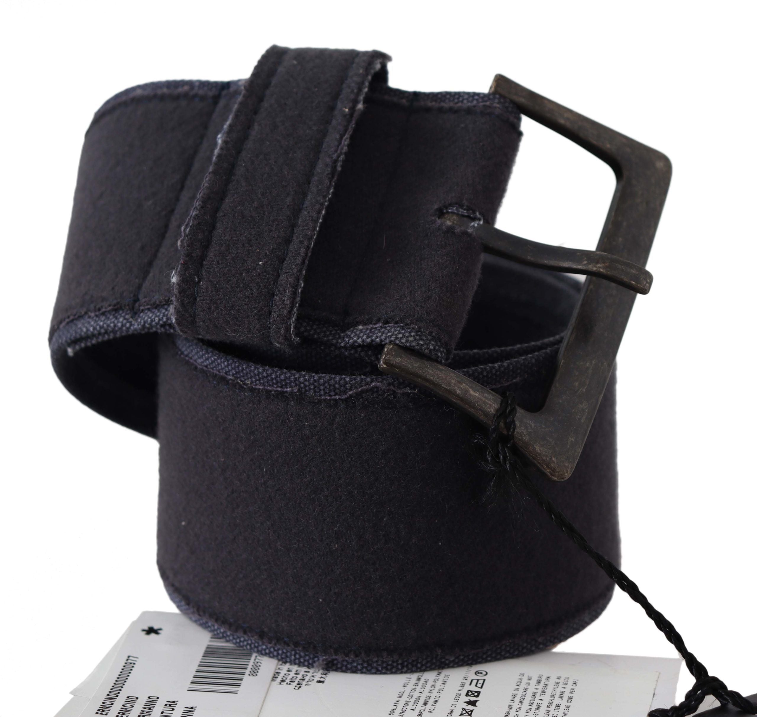 Ermanno Scervino Schwarzes Leder Breite Schnalle Taille Luxus Gürtel