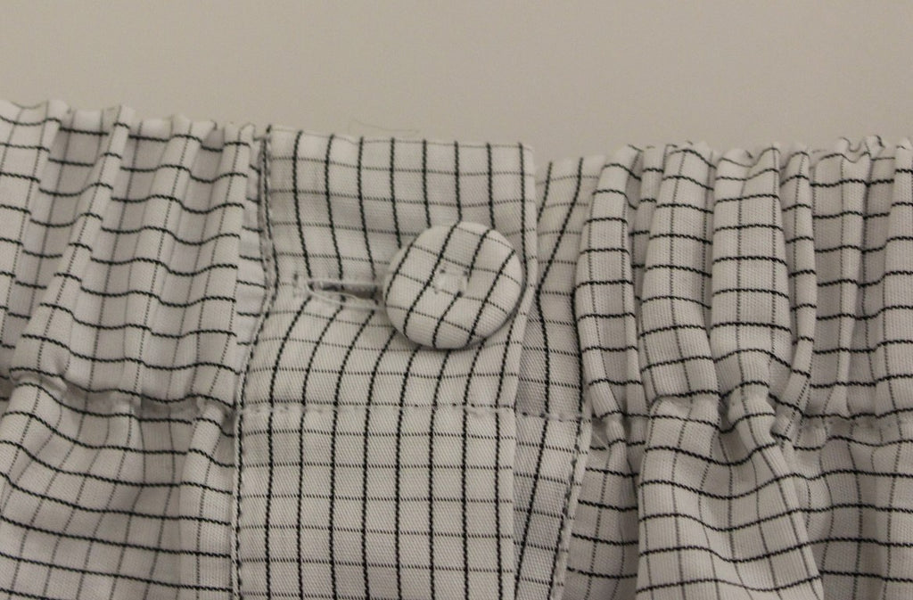 Andrea Incontri Weißer karierter Baumwoll-Stretch-Rock