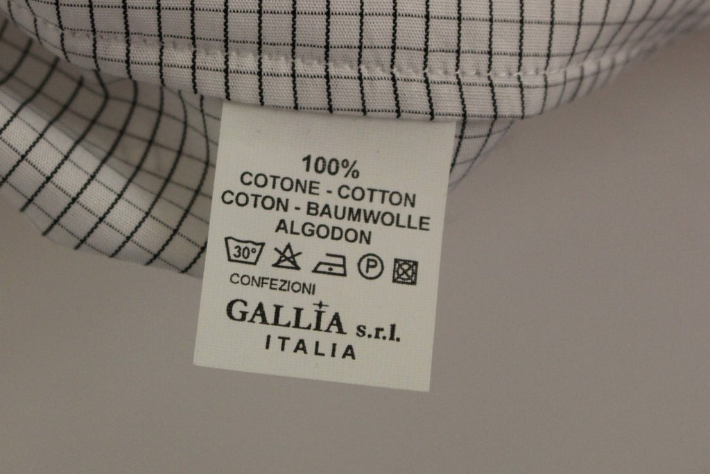 Andrea Incontri Weißer karierter Baumwoll-Stretch-Rock