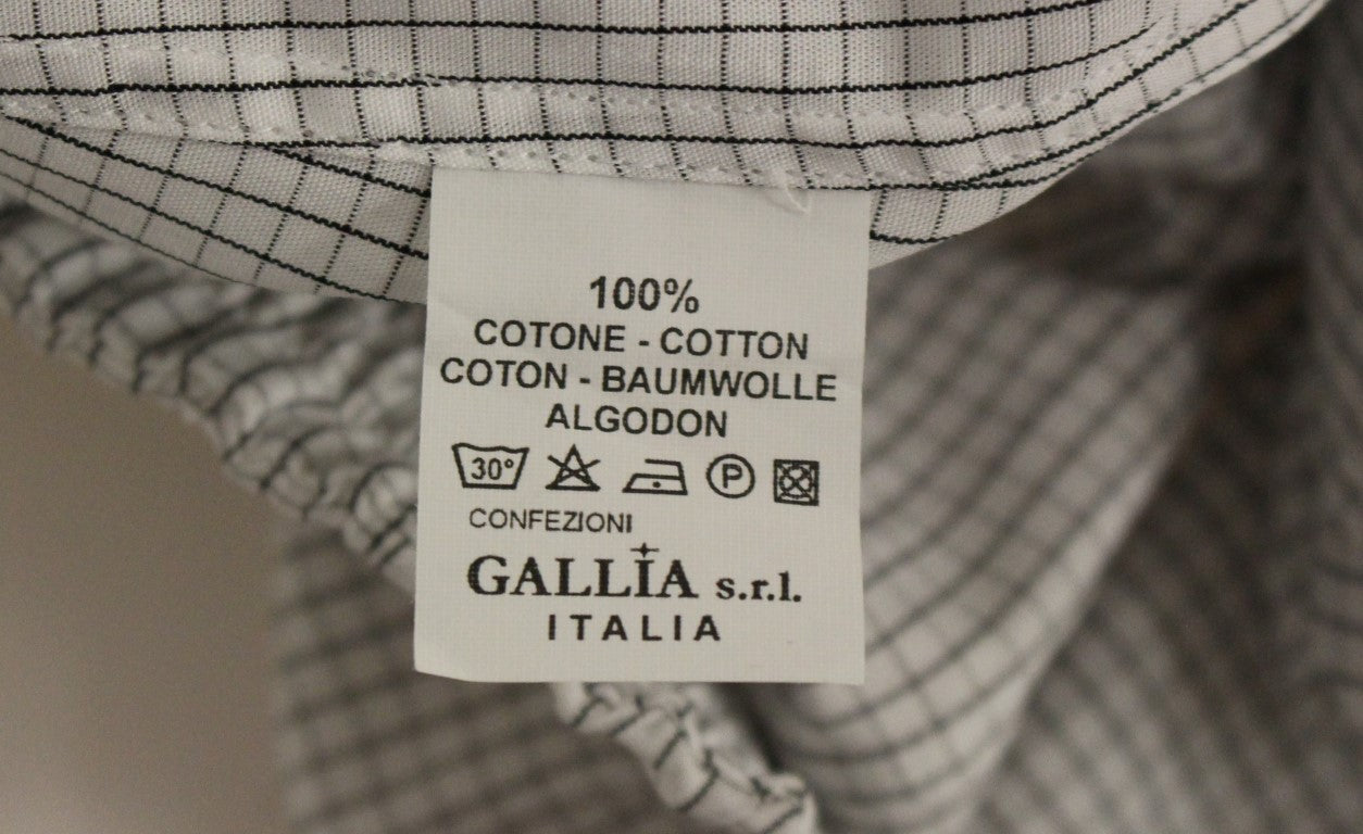 Andrea Incontri Weiß karierte Shorts aus Stretch-Baumwolle