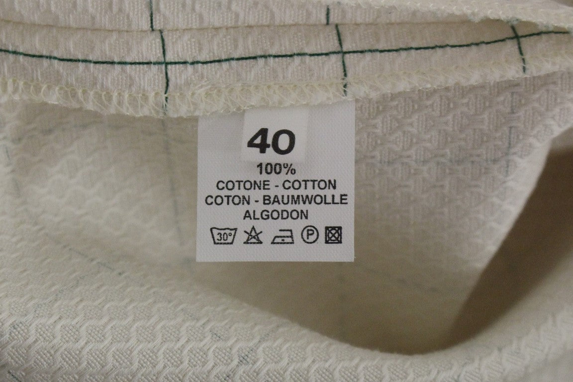 Andrea Incontri Weißer Bleistiftrock aus Baumwolle mit Karomuster