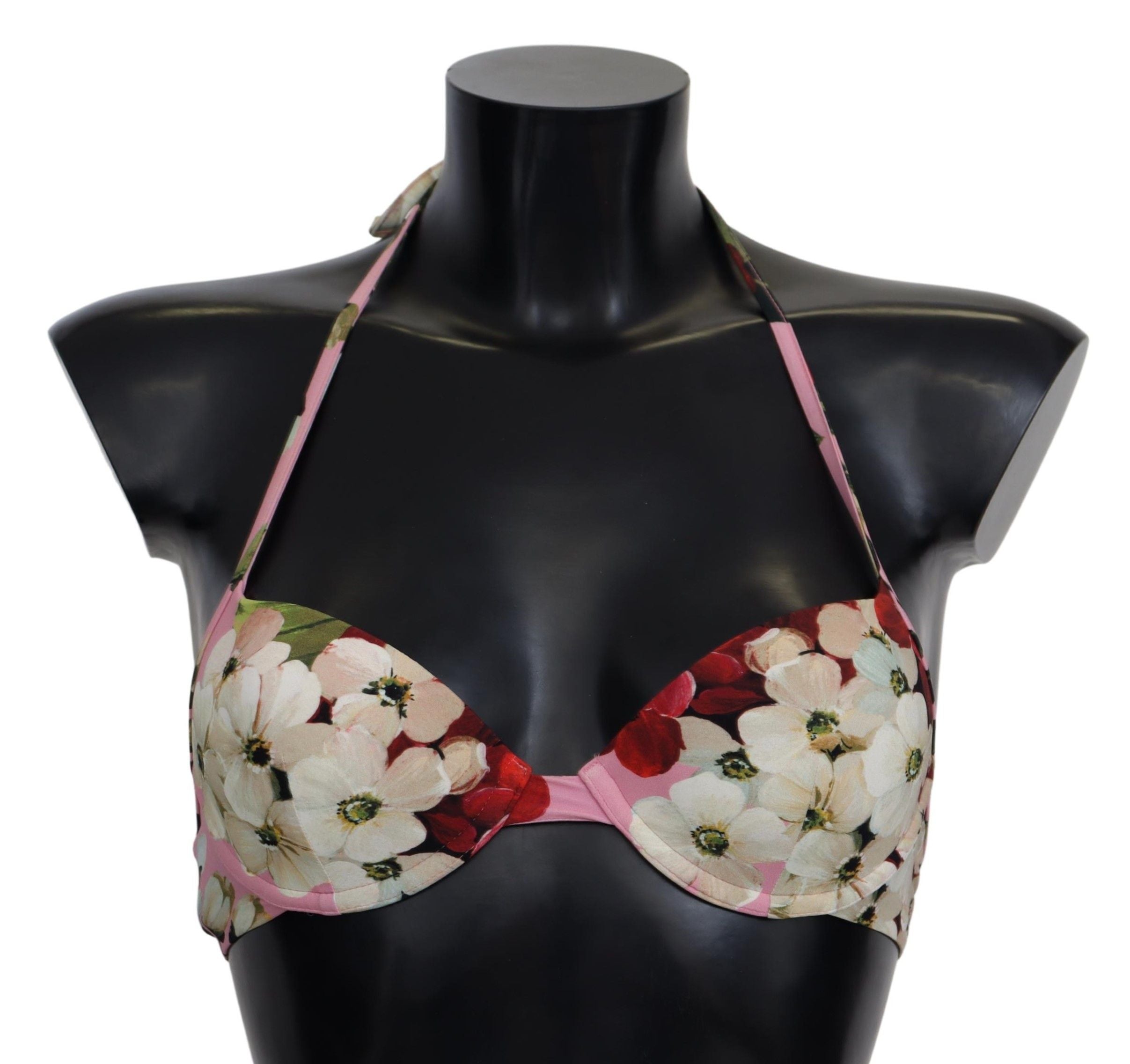 Dolce & Gabbana Multicolor Floral Badeanzug Bademode Bikini-Oberteile