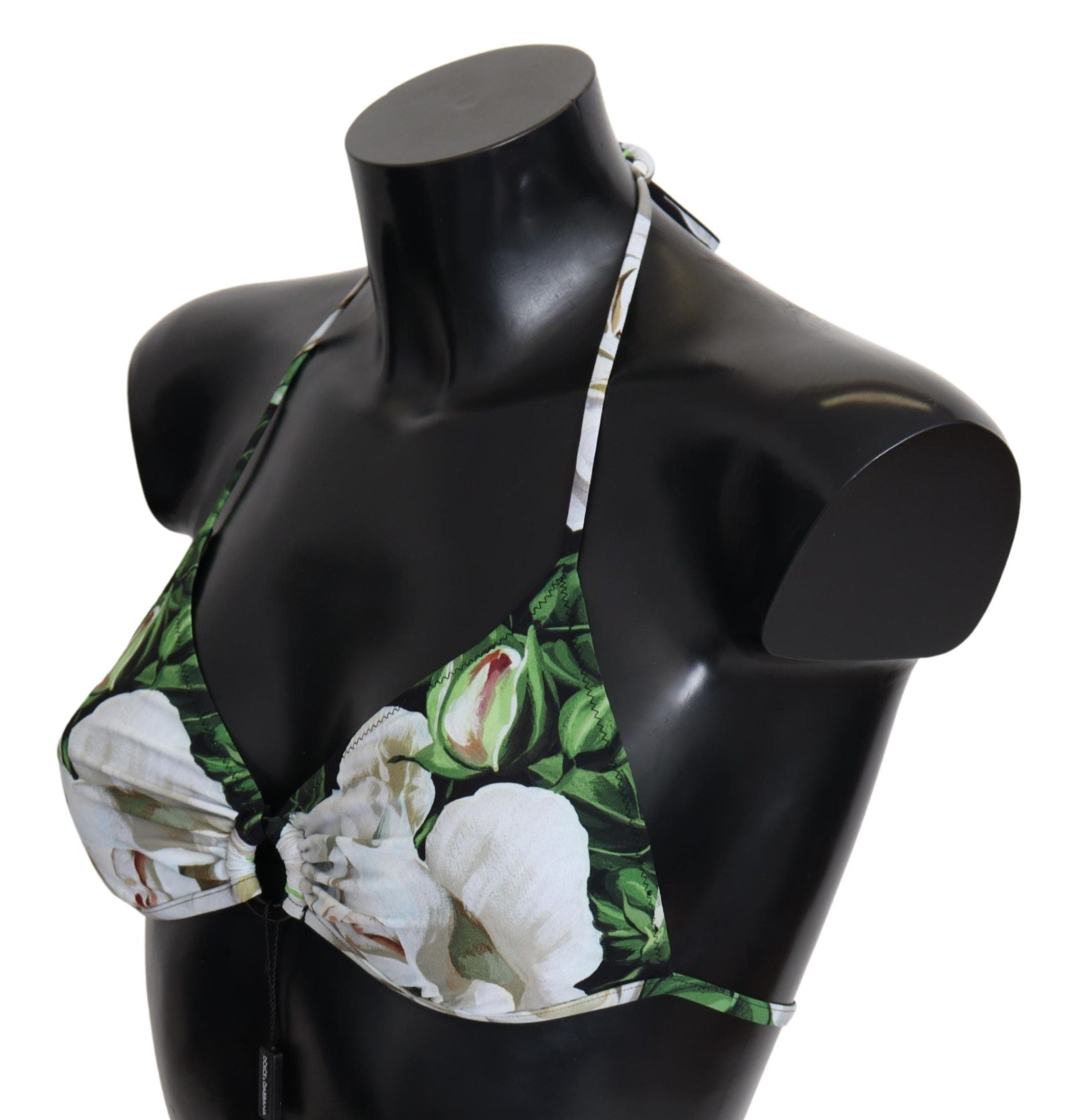 Dolce & Gabbana Bikini-Oberteil mit mehrfarbigem Blumendruck und Halterung