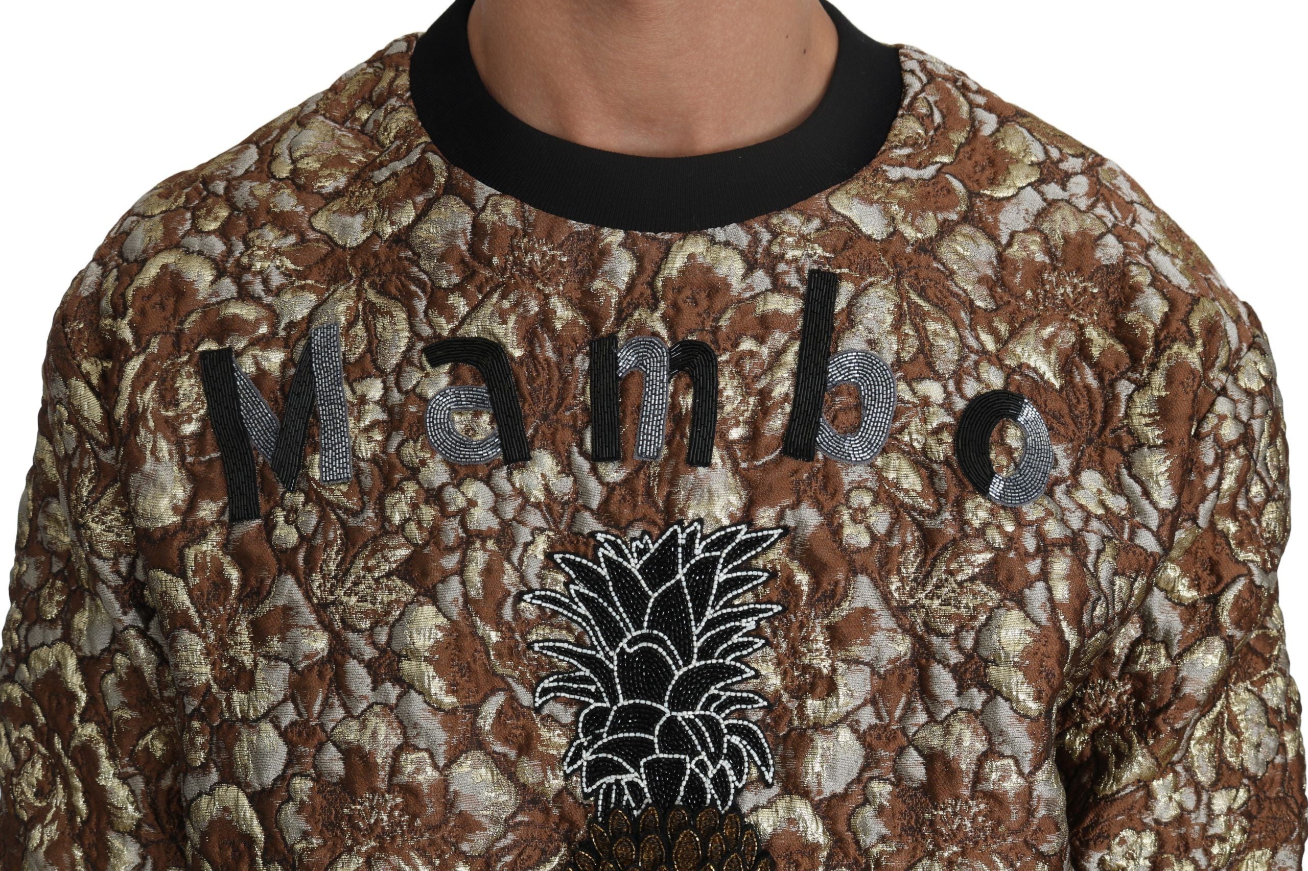 Dolce & Gabbana Multicolor MAMBO Jacquard-Ananas-Pullover