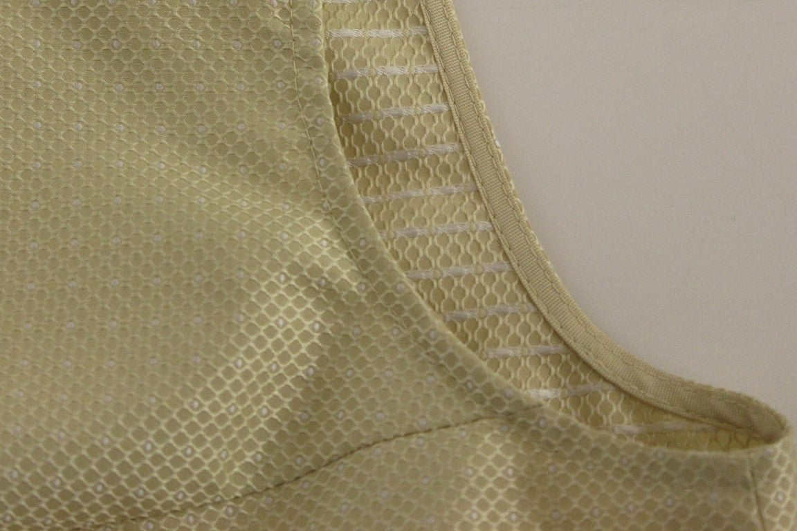 Andrea Incontri Beigefarbenes ärmelloses Shift-Minikleid