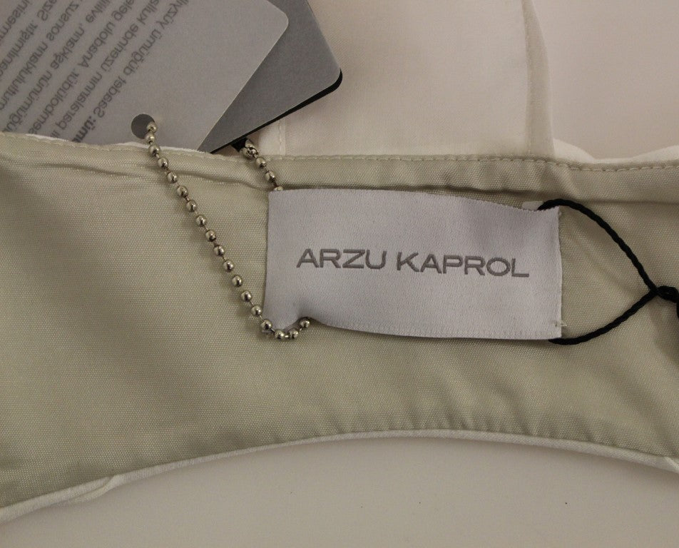 Arzu Kaprol Weiße Lashes Offene Rückenweste Jacke