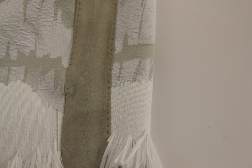 Arzu Kaprol Weißer gerader Bleistiftrock aus Acryl