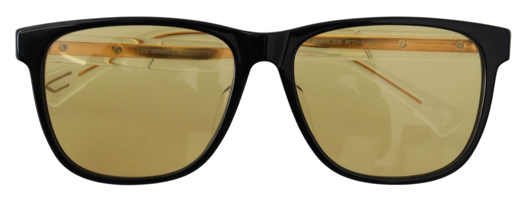 Diesel Schwarzer Rahmen DL0330-D 01E 57 Gelb Transparente Gläser Sonnenbrille