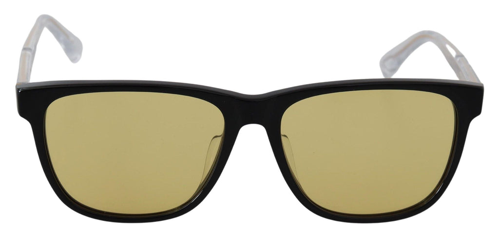 Diesel Schwarzer Rahmen DL0330-D 01E 57 Gelb Transparente Gläser Sonnenbrille
