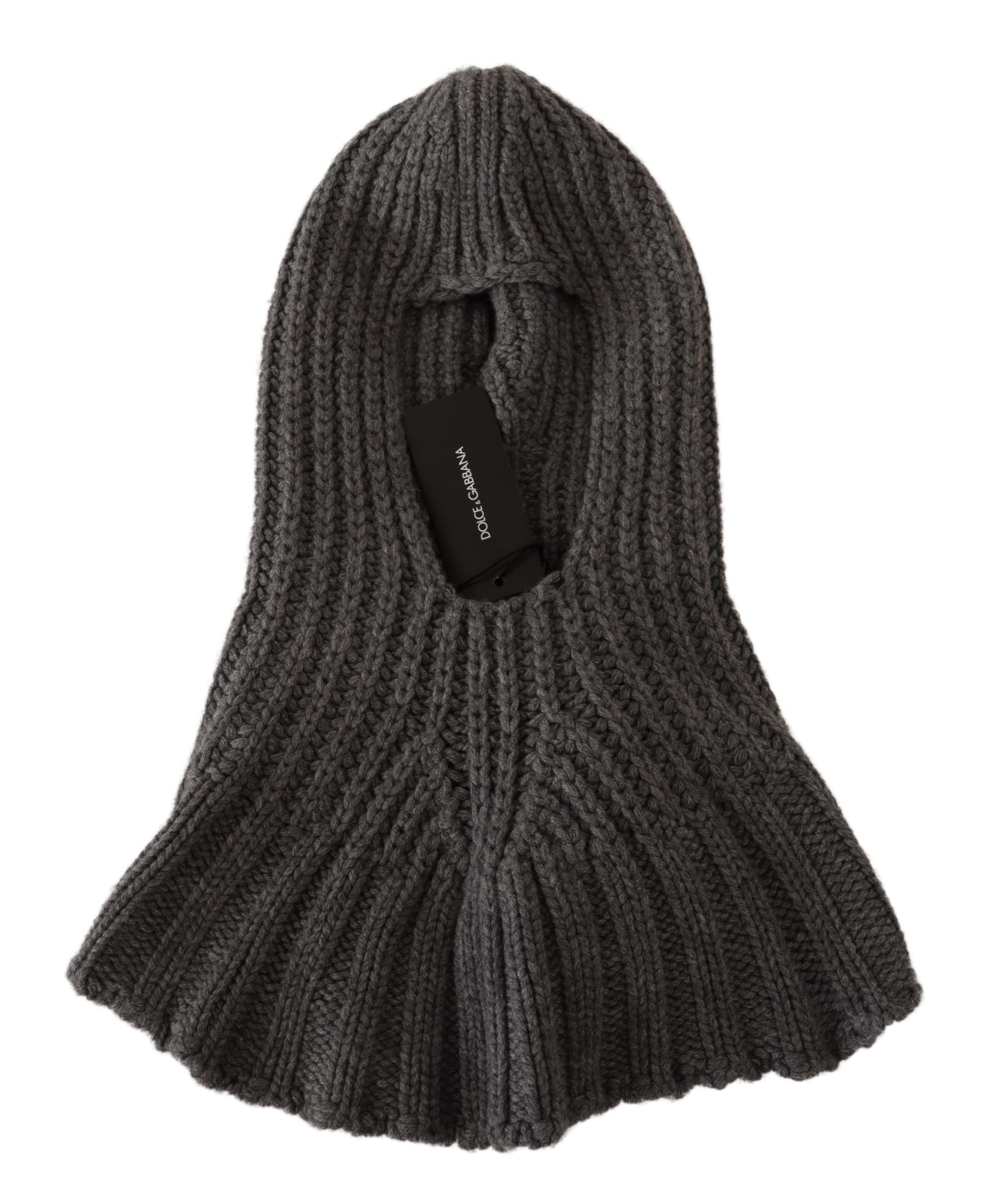 Dolce & Gabbana Grau 100% Kaschmir gestrickt Wrap One Size Schal
