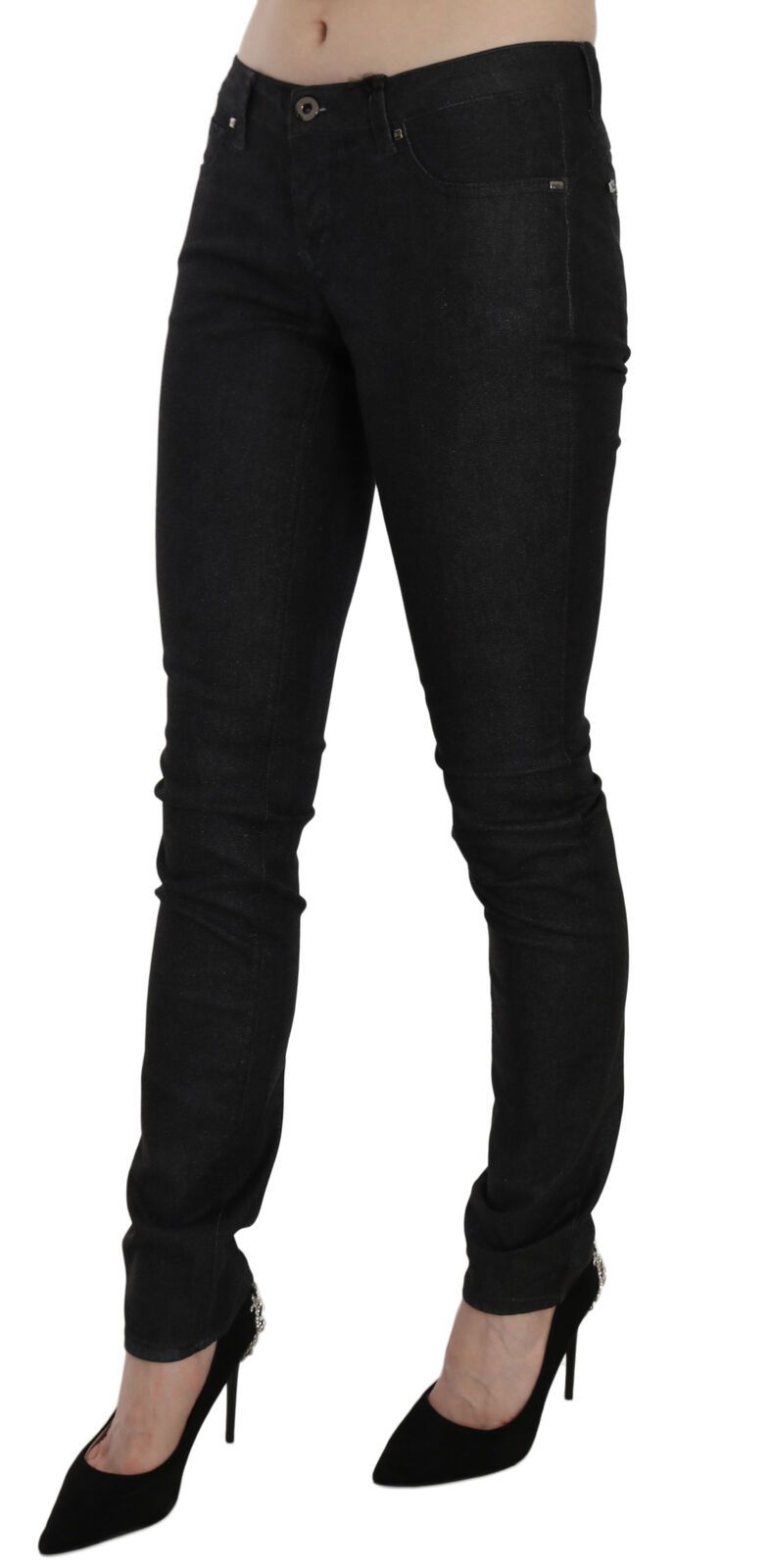 Costume National Schwarze Low Waist Skinny Casual Denim Jeans