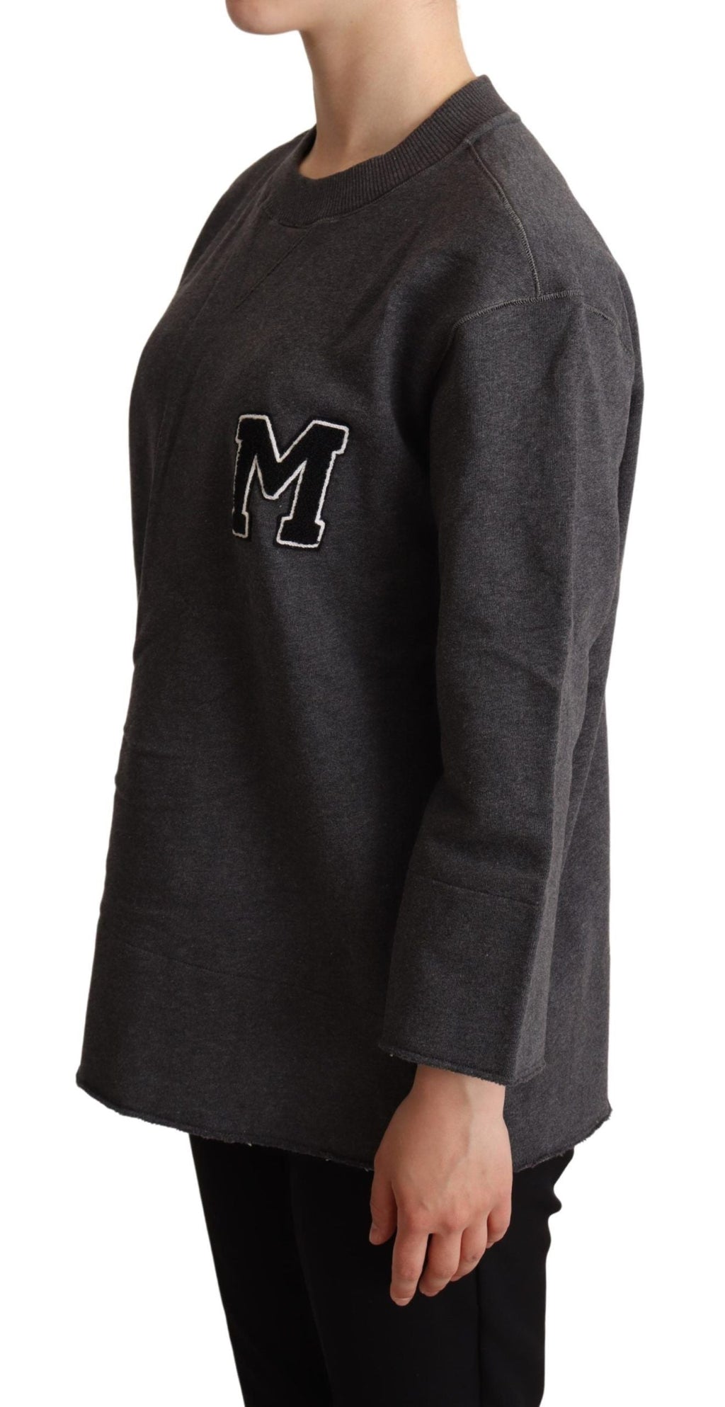 Dolce & Gabbana Grauer bestickter Pullover für Frauen