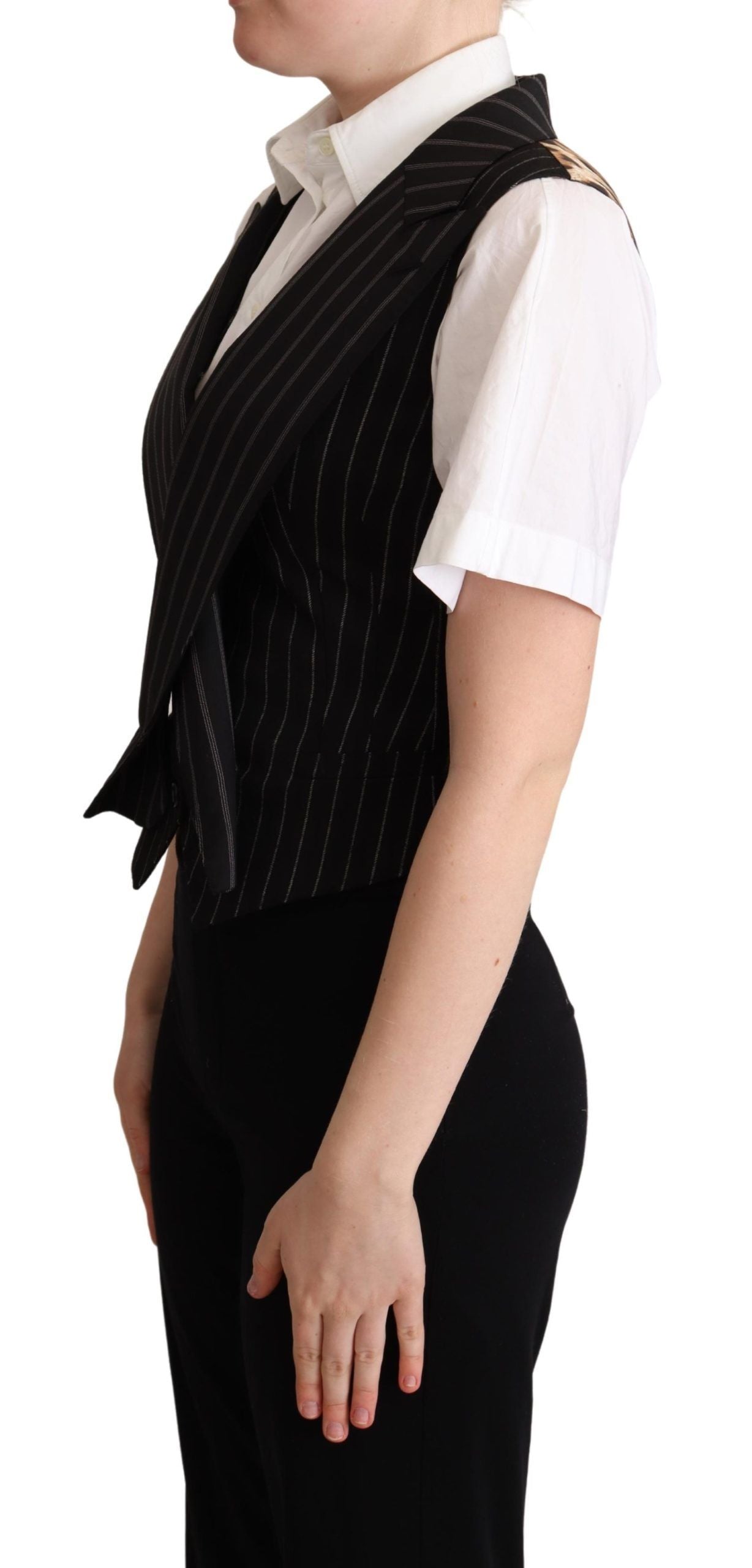 Dolce & Gabbana Elegante Weste mit Leopardenmuster - Ärmellose Weste