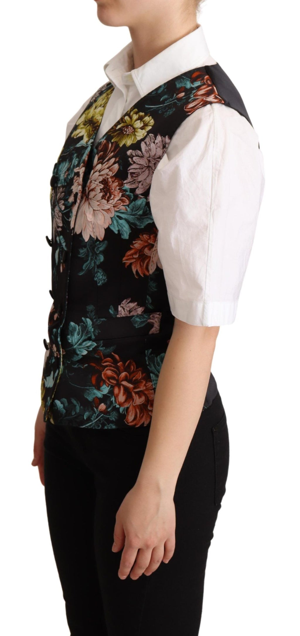 Dolce & Gabbana Exquisite Jacquard-Weste mit Blumenmuster