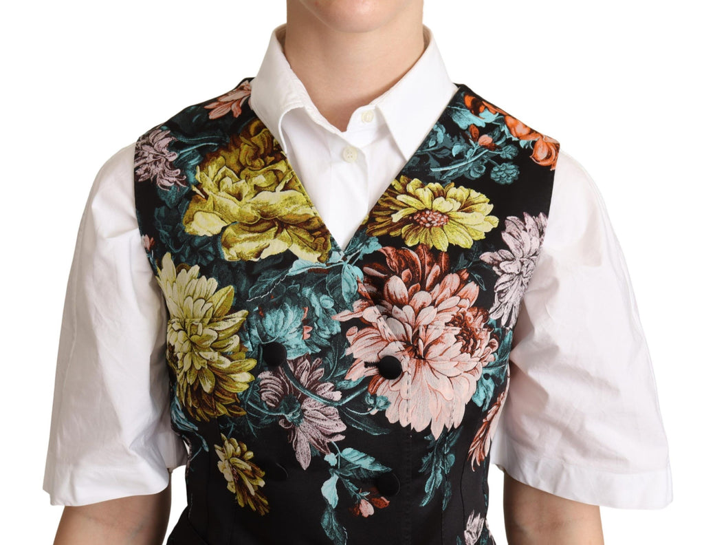 Dolce & Gabbana Exquisite Jacquard-Weste mit Blumenmuster