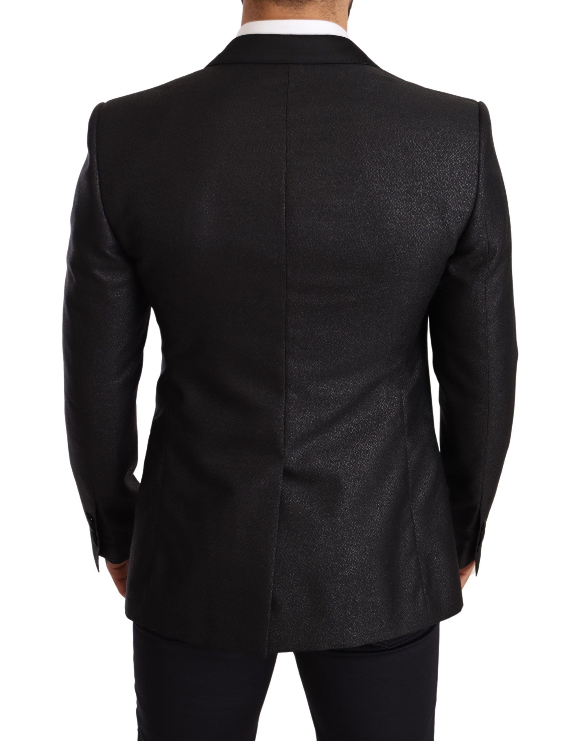 Dolce & Gabbana Schwarzer Metallic-Smoking-Blazer