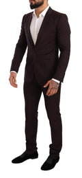 Dolce & Gabbana Bordeauxwollanzug MARTINI Slim Fit