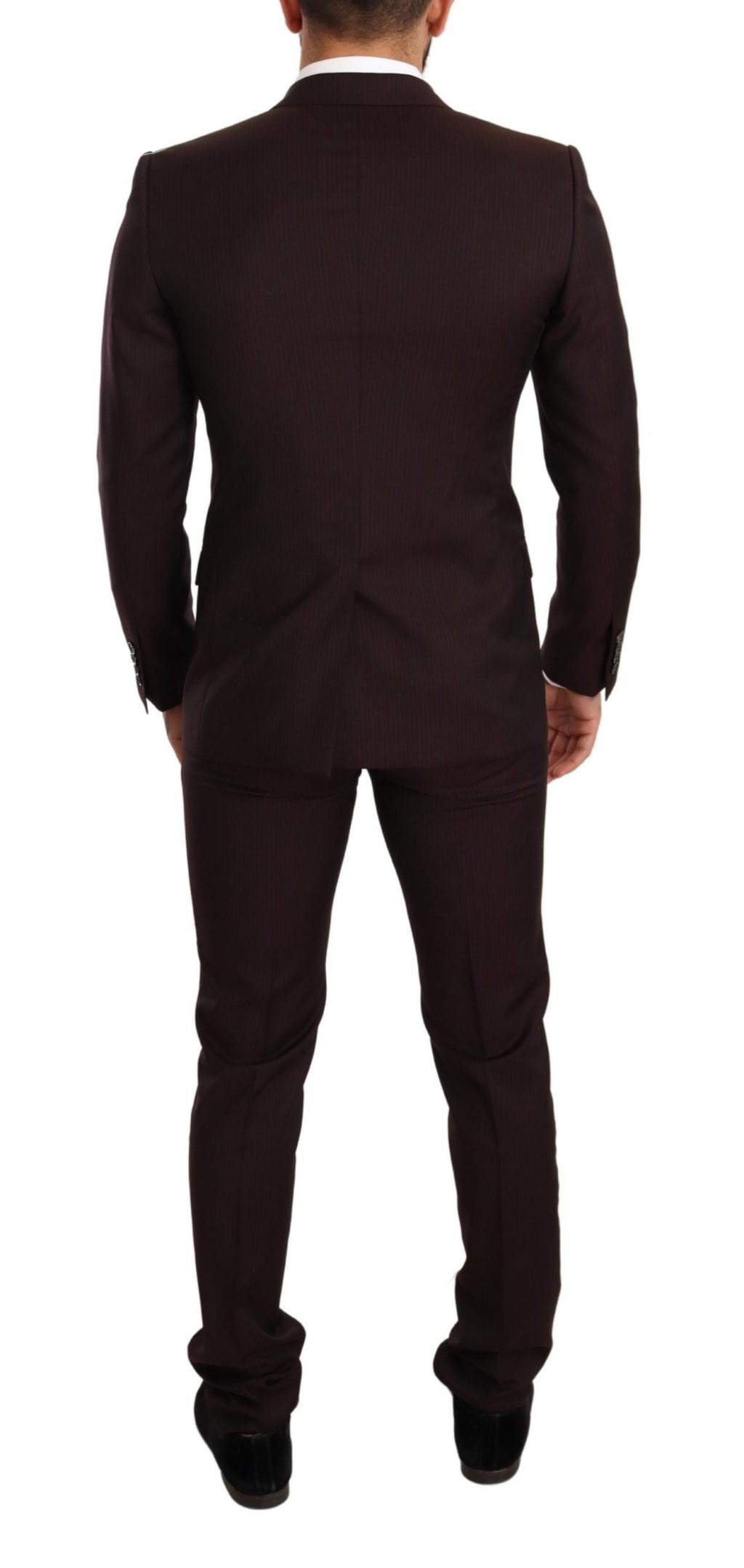 Dolce & Gabbana Bordeauxfarbener MARTINI Slim Fit Anzug aus Wolle