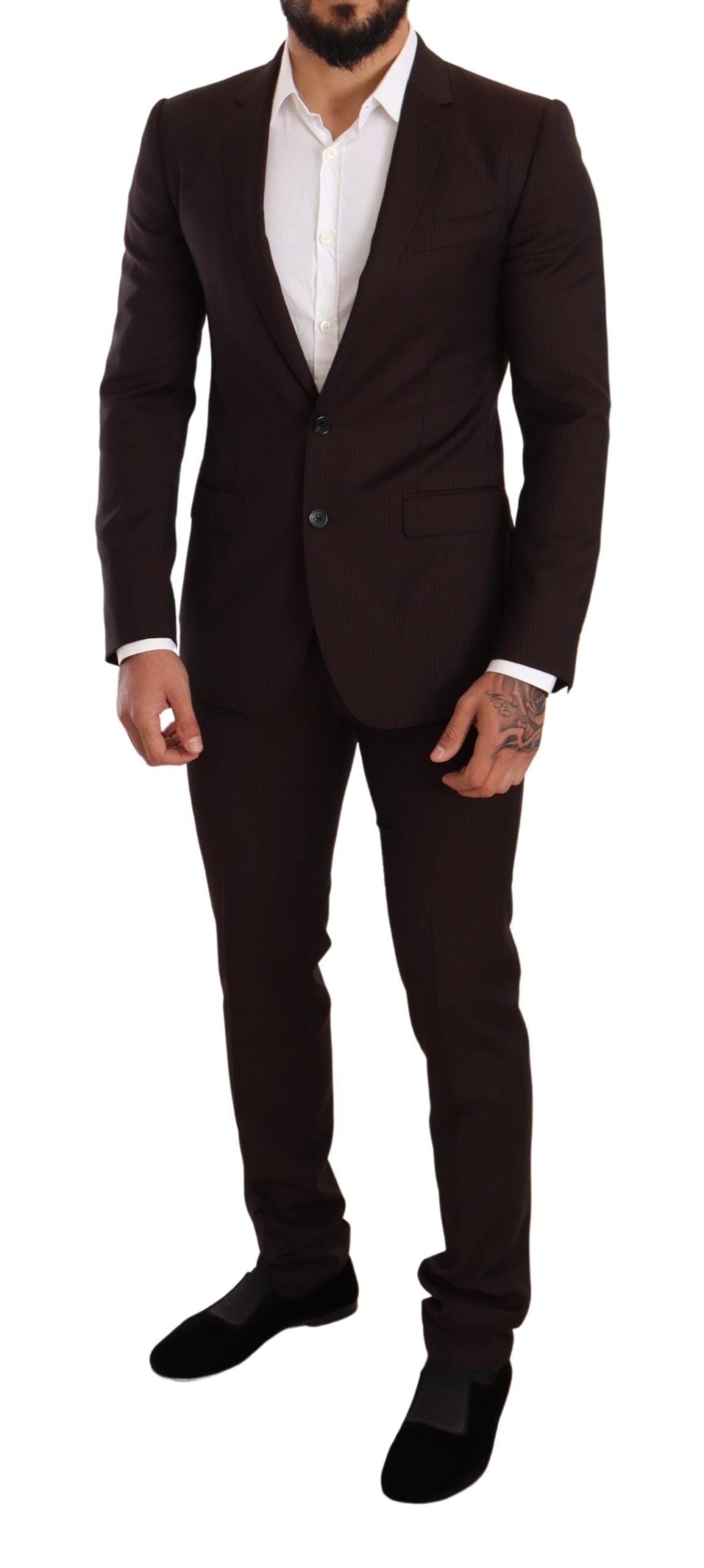 Dolce & Gabbana Bordeauxwollanzug MARTINI Slim Fit