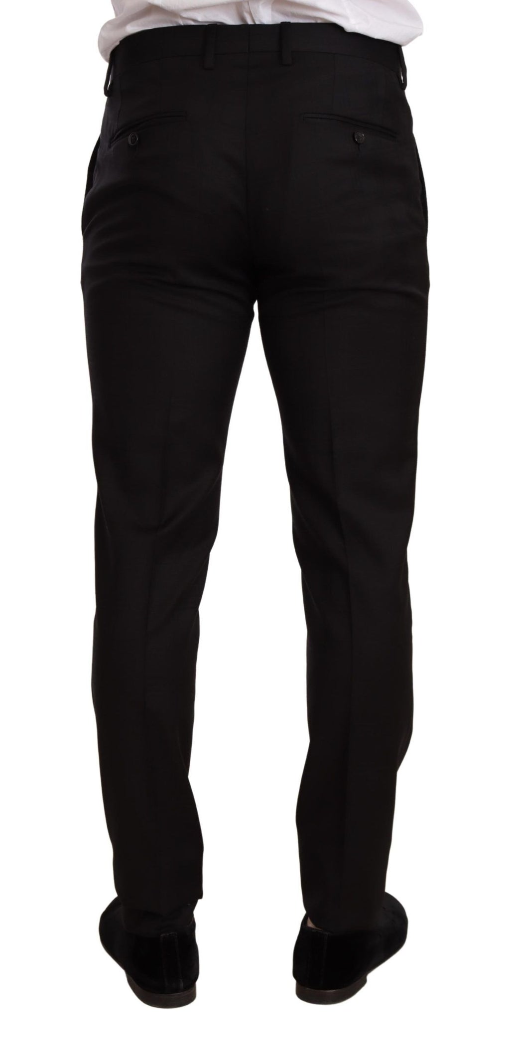 Dolce & Gabbana Schwarzer Karo-Anzug MARTINI SLIM FIT 2 Stück