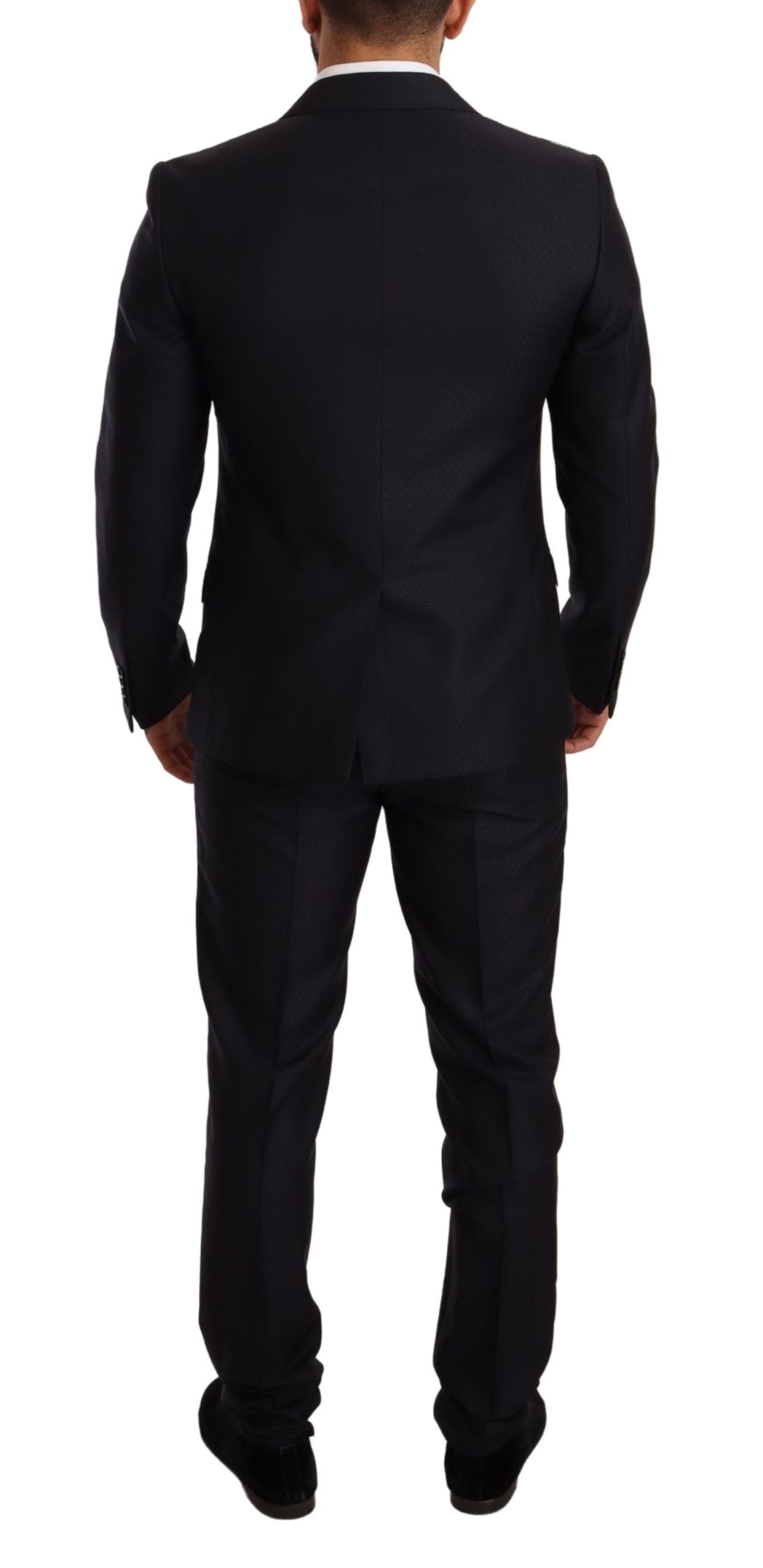Dolce & Gabbana Blau gemustert MARTINI SLIM FIT 2 Stück Anzug