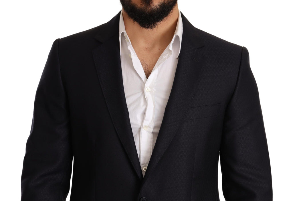 Dolce & Gabbana Anzug mit blauem Muster im MARTINI SLIM FIT 2-Teiler