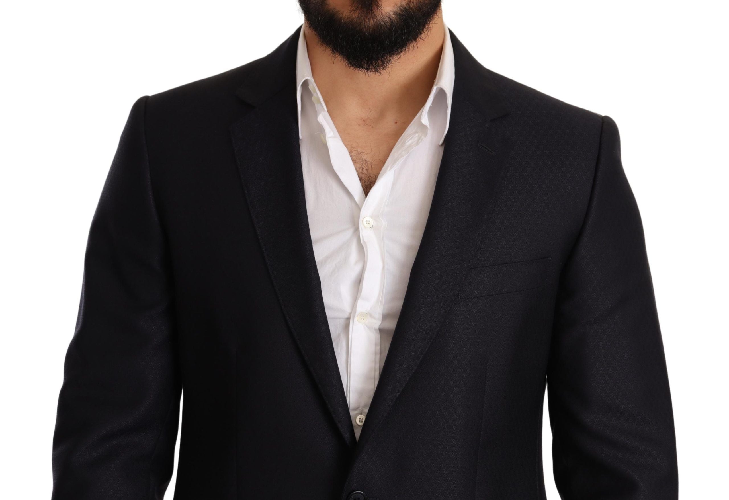 Dolce & Gabbana Anzug mit blauem Muster im MARTINI SLIM FIT 2-Teiler