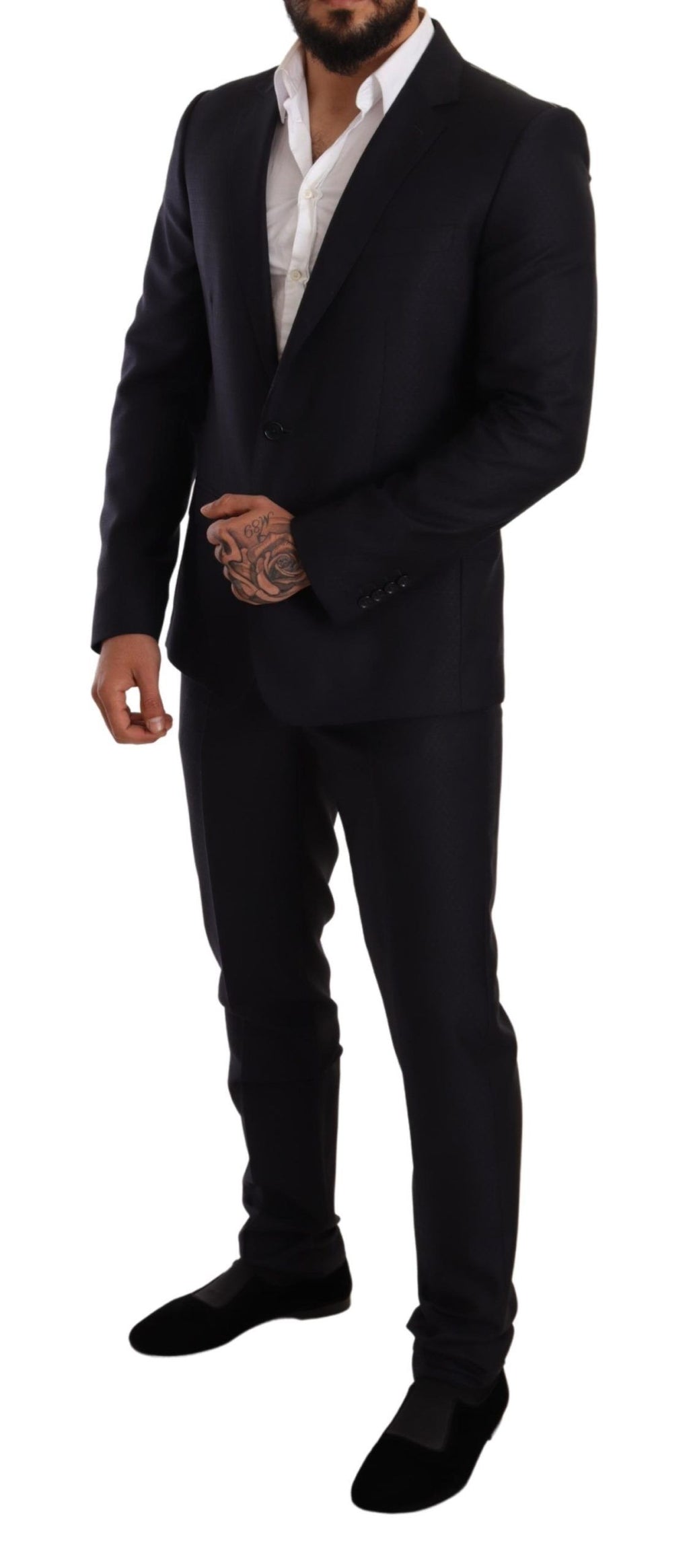 Dolce & Gabbana Anzug mit blauem Muster im MARTINI SLIM FIT 2-Teiler