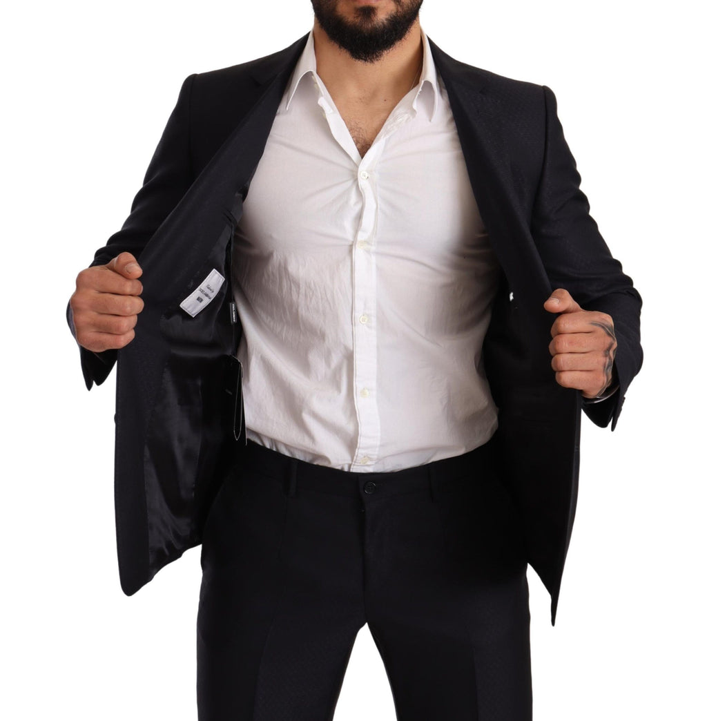Dolce & Gabbana Anzug mit blauem Muster im MARTINI SLIM FIT 2-Teiler