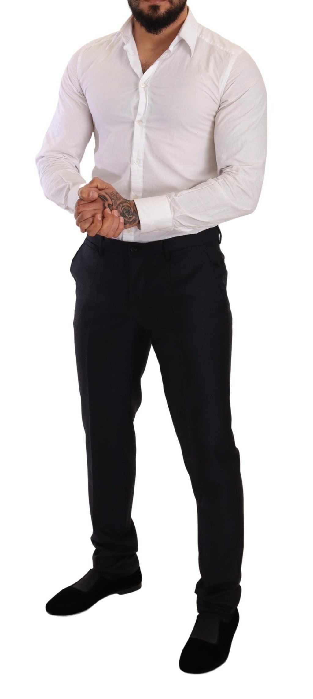 Dolce & Gabbana Anzug mit blauem Muster im MARTINI SLIM FIT 2-Teiler