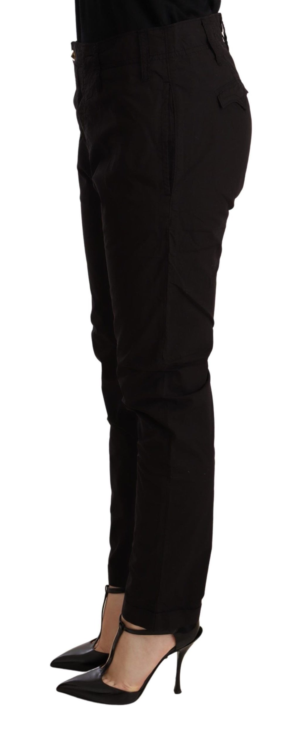 CYCLE Schwarze Skinny-Hose mit mittlerer Taille BAGGY Fit