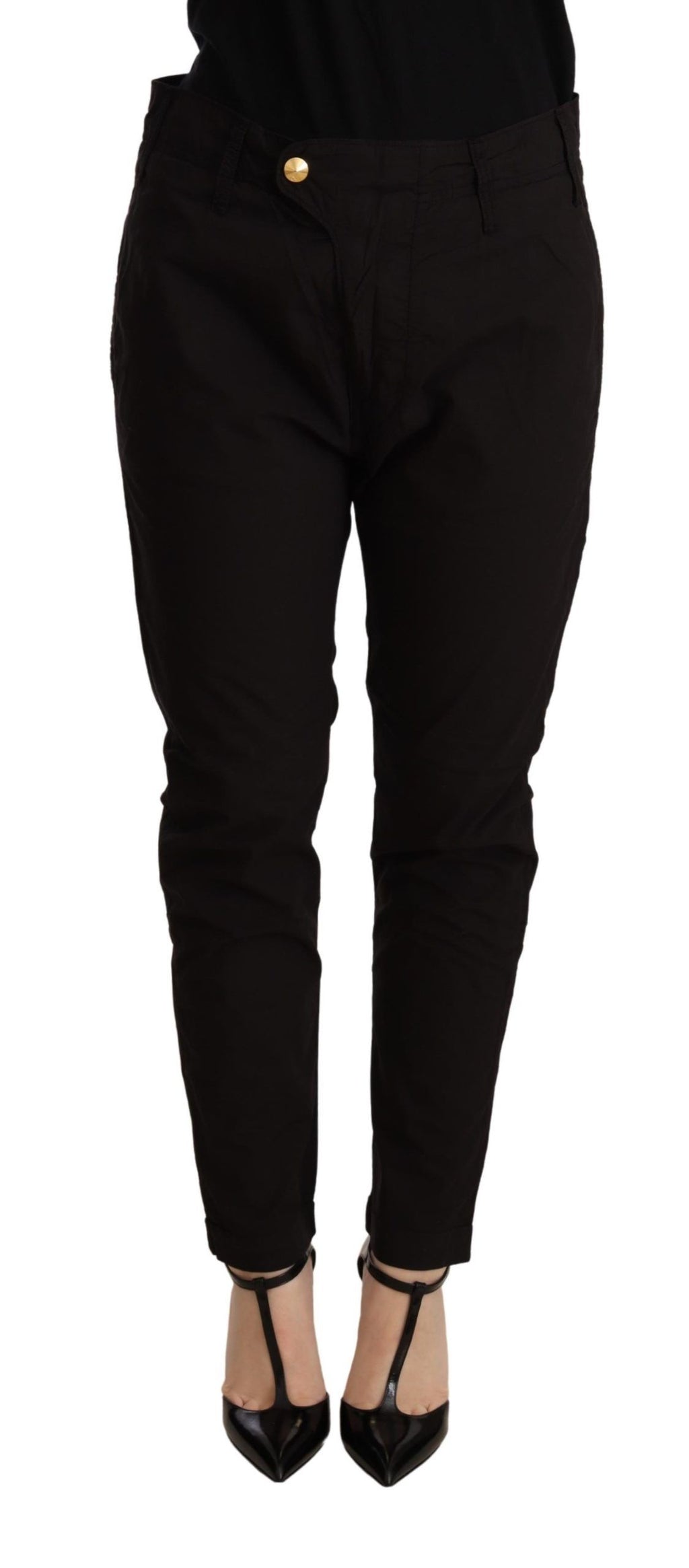 CYCLE Schwarze Skinny-Hose mit mittlerer Taille BAGGY Fit