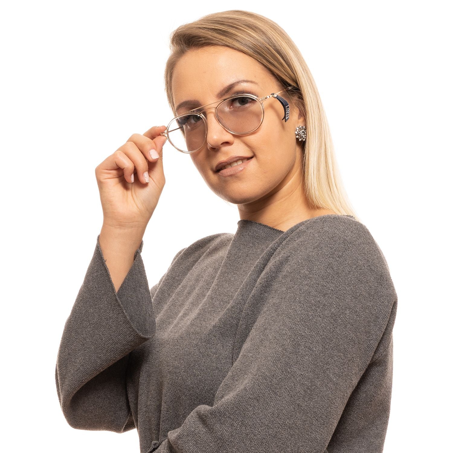 Lozza Goldene Metall- und Kunststoff-Sonnenbrille