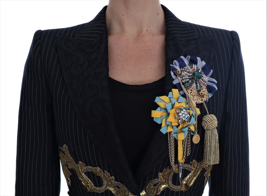 Dolce & Gabbana Schwarzer Kristall Märchen Blazer Jacke