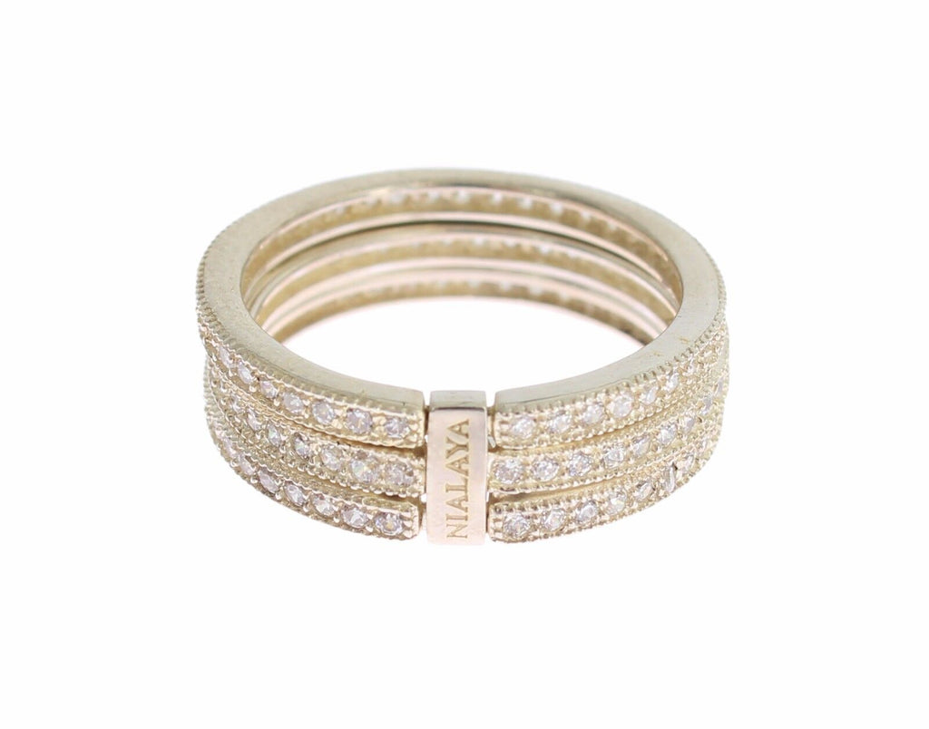 Nialaya Silber Damen klar CZ 925 Sterling Ring