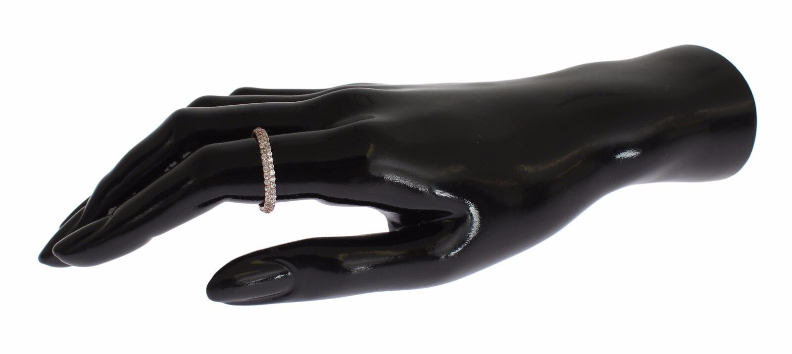 Nialaya Rosa Gold 925 Silber Klar CZ Ring