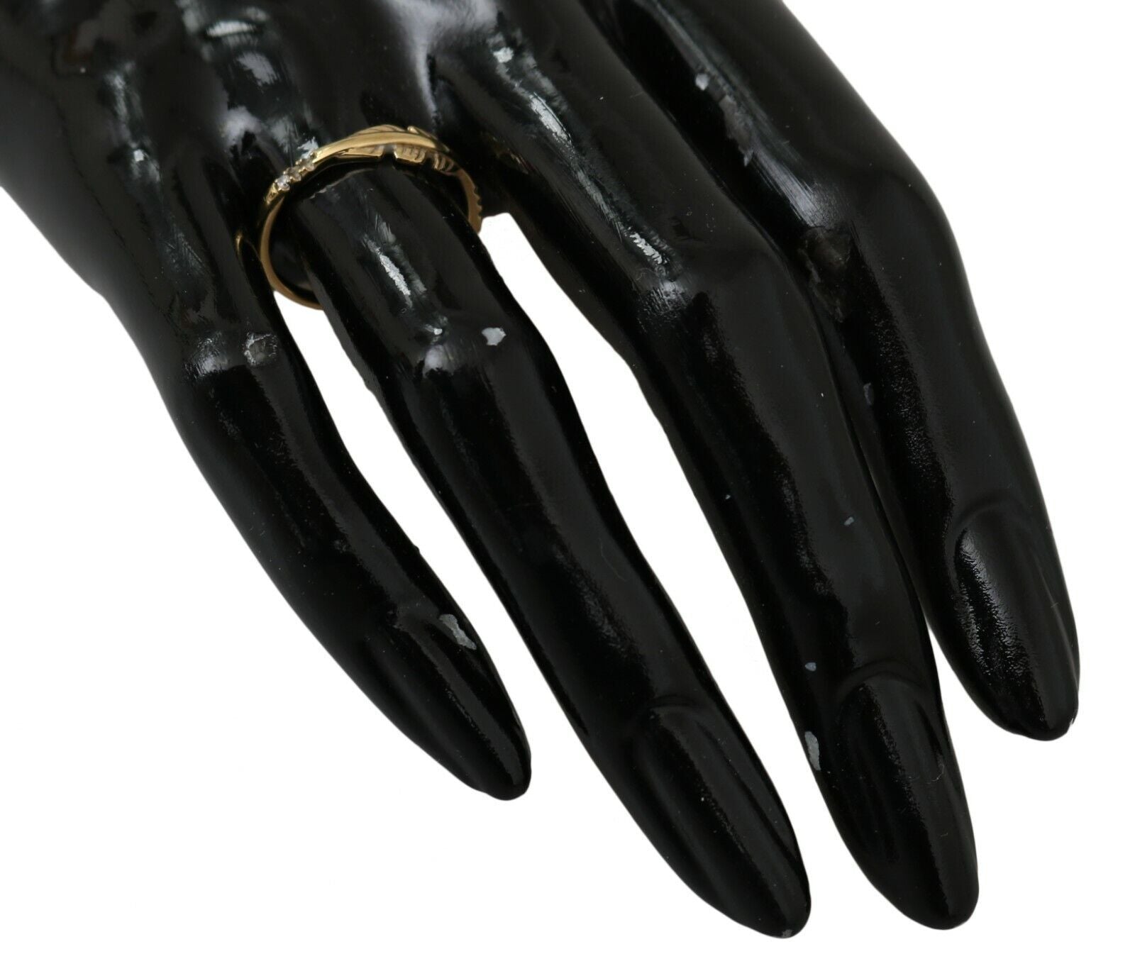 Nialaya Gold Feder Klar CZ 925 Silber Frauen