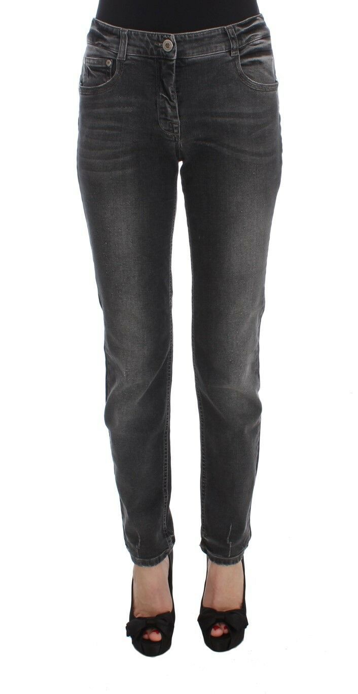 Ermanno Scervino Graue Waschung Baumwollmischung Stretch-Jeans-Hose