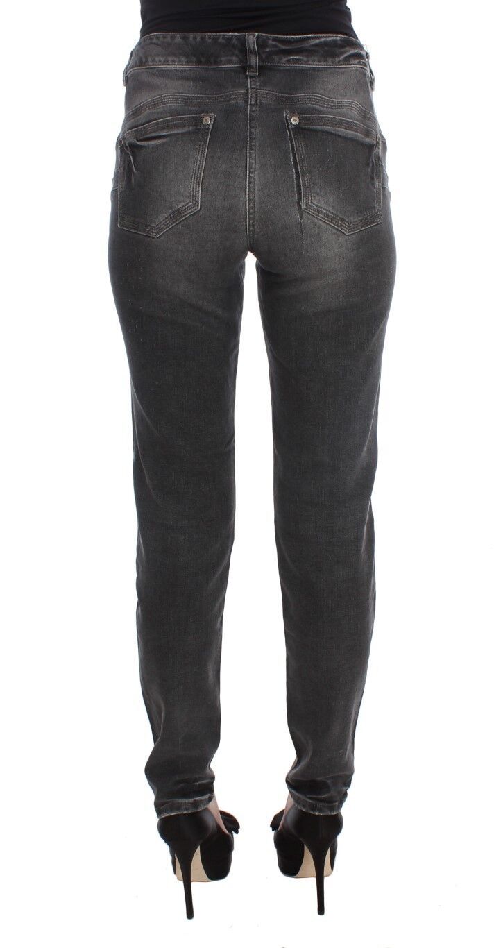 Ermanno Scervino Graue Waschung Baumwollmischung Stretch-Jeans-Hose