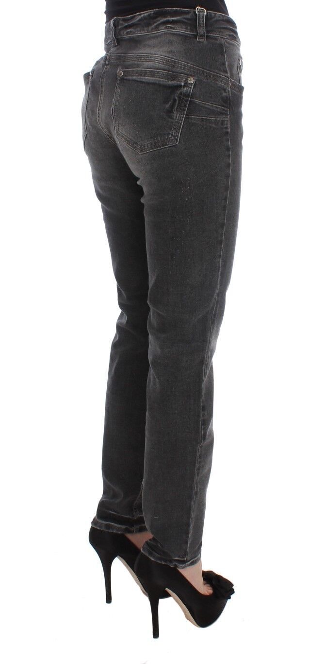 Ermanno Scervino Graue Waschung Baumwollmischung Stretch-Jeans-Hose