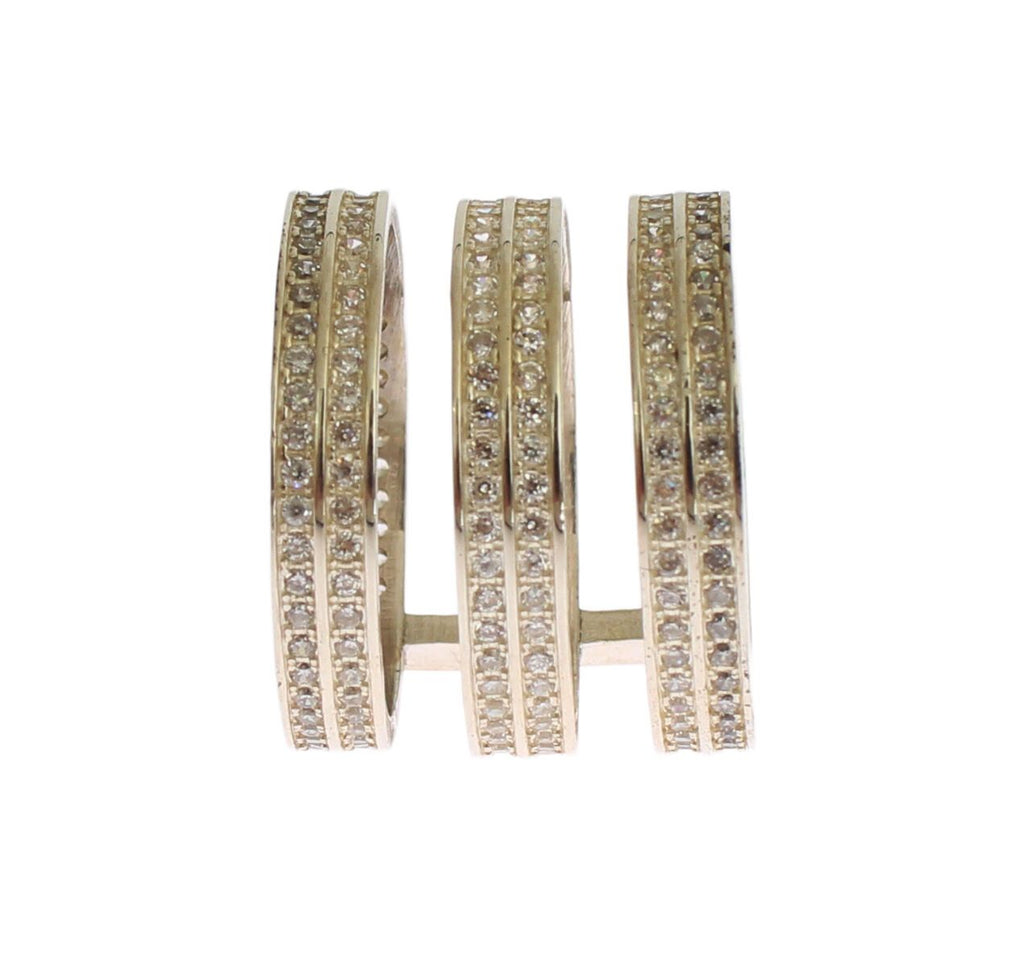 Nialaya Authentic Womens Clear CZ 925 Sterling Silber Ring