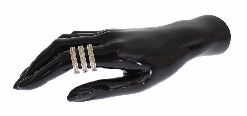 Nialaya Authentic Womens Clear CZ 925 Sterling Silber Ring