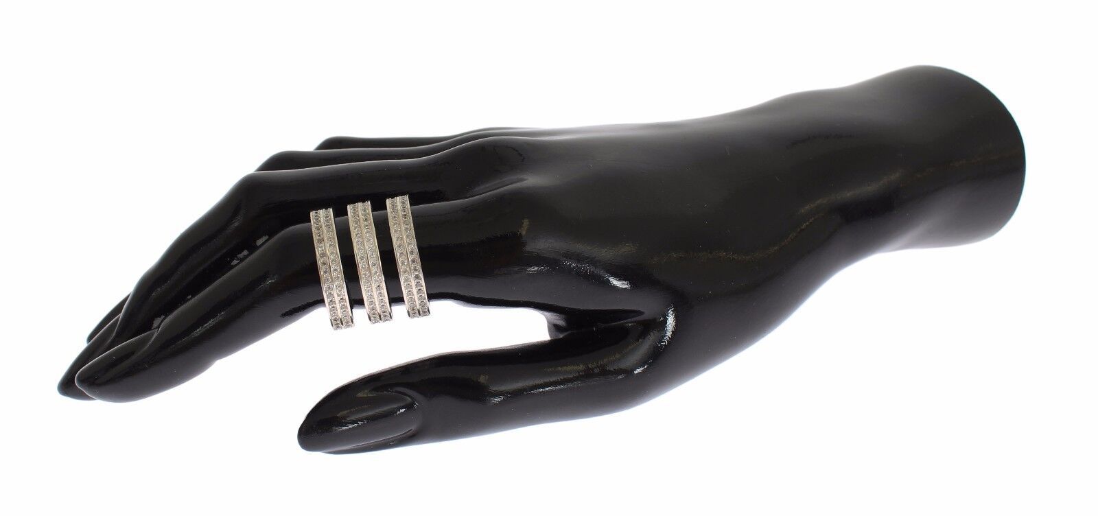 Nialaya Authentic Womens Clear CZ 925 Sterling Silber Ring