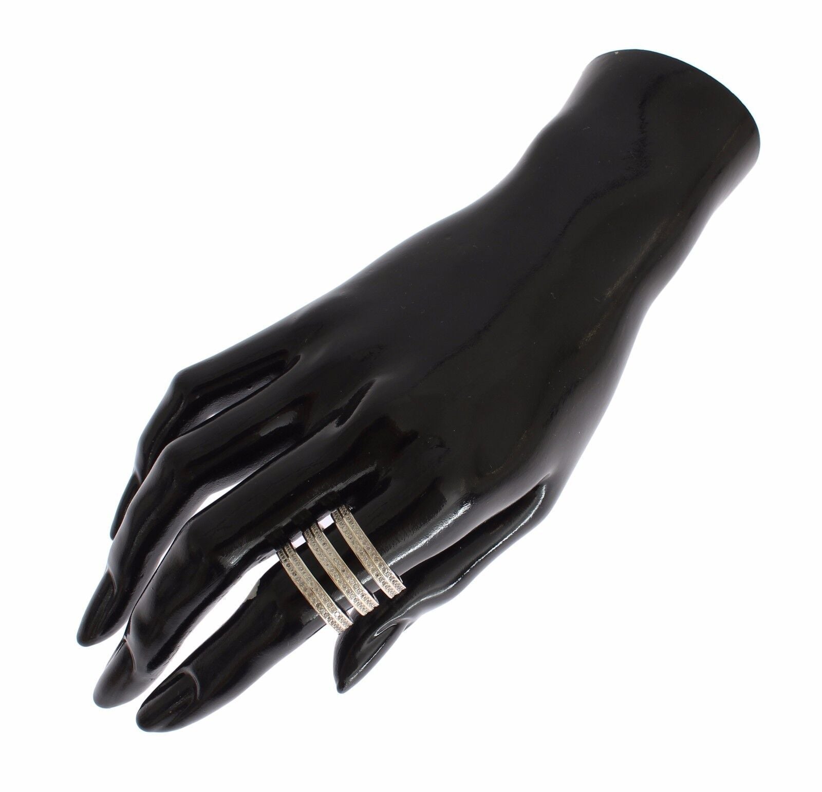 Nialaya Authentic Womens Clear CZ 925 Sterling Silber Ring