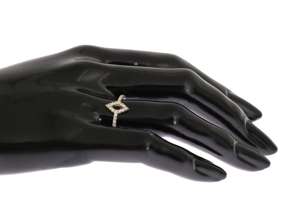 Nialaya Silber Rhombus Frauen klar CZ 925 Silber Ring