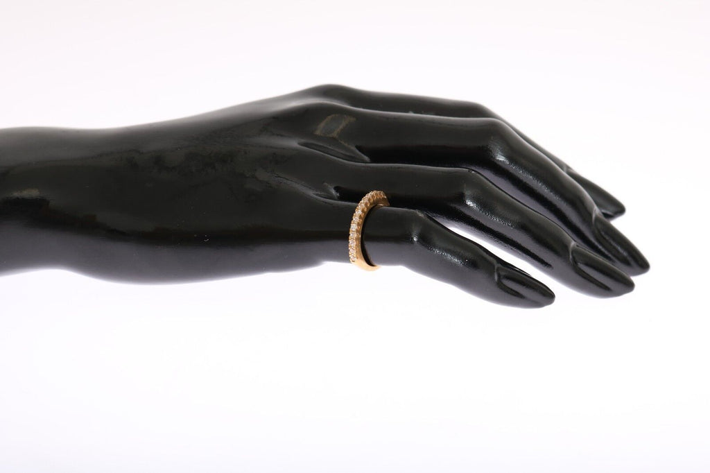 Nialaya Gold Authentic Womens Clear CZ Gold 925 Silber Ring