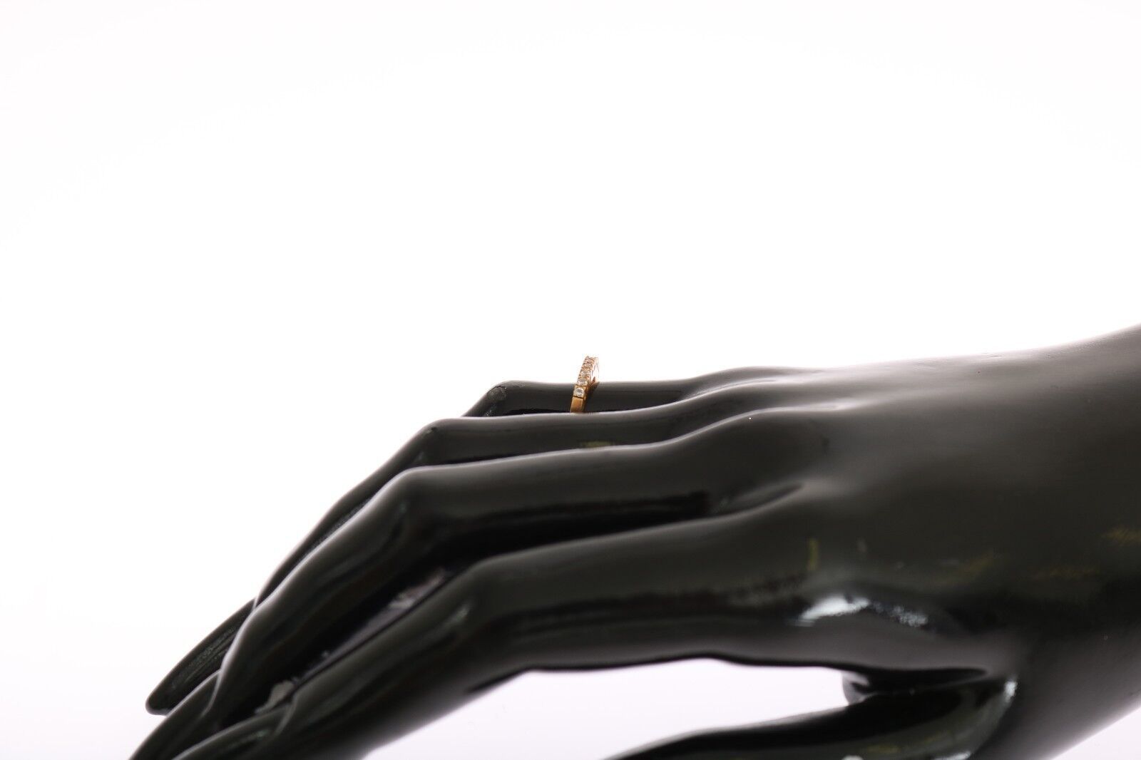 Nialaya Gold Authentic Womens Clear CZ Gold 925 Silber Ring