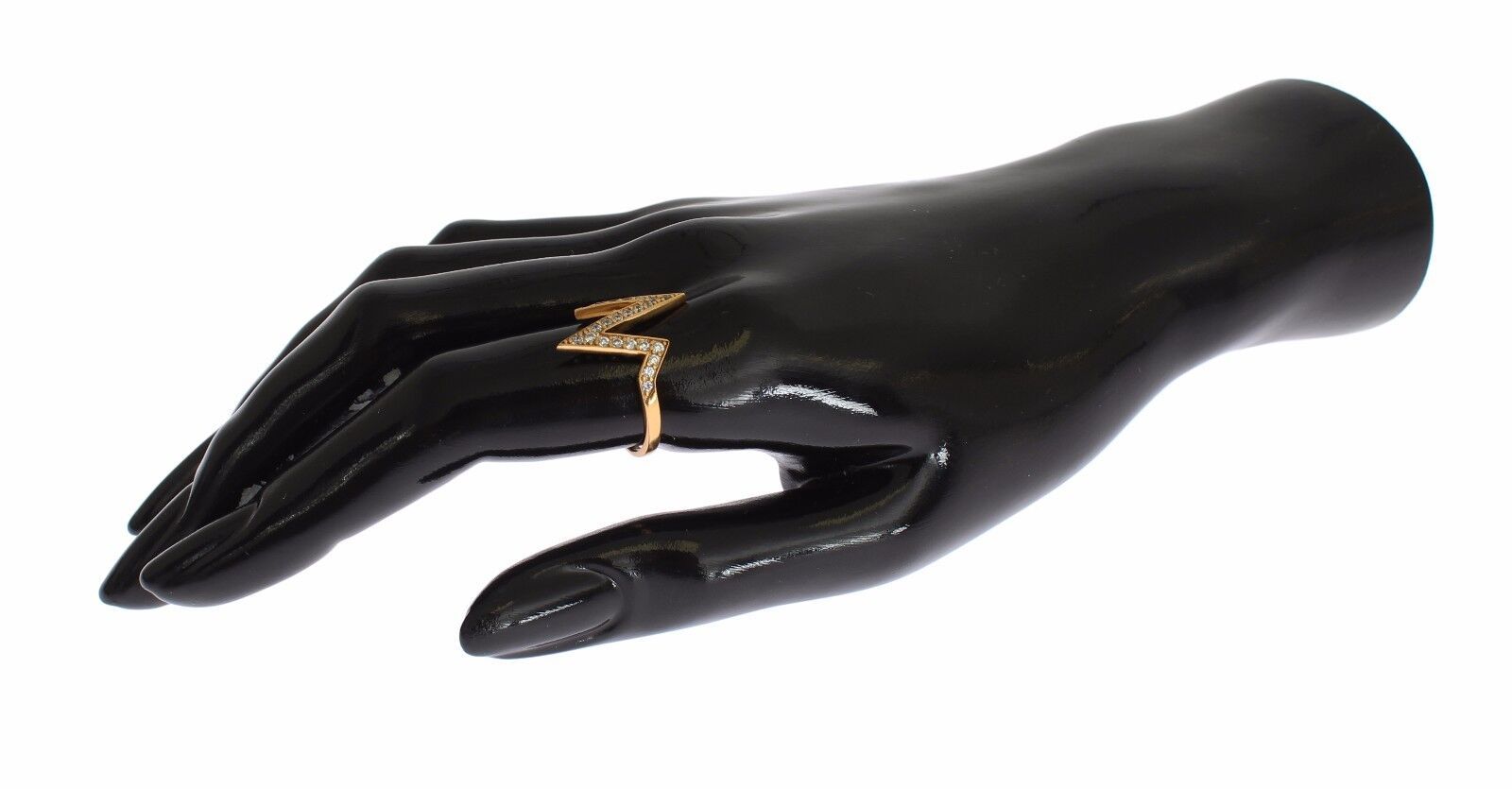 Nialaya Gold 925 Silber Frauen klar CZ 18K Ring