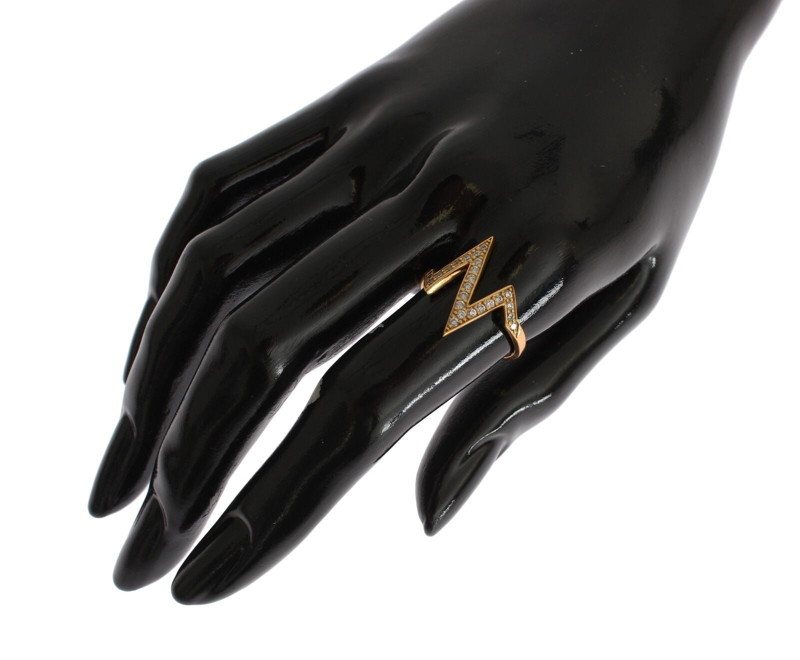 Nialaya Gold 925 Silber Frauen klar CZ 18K Ring