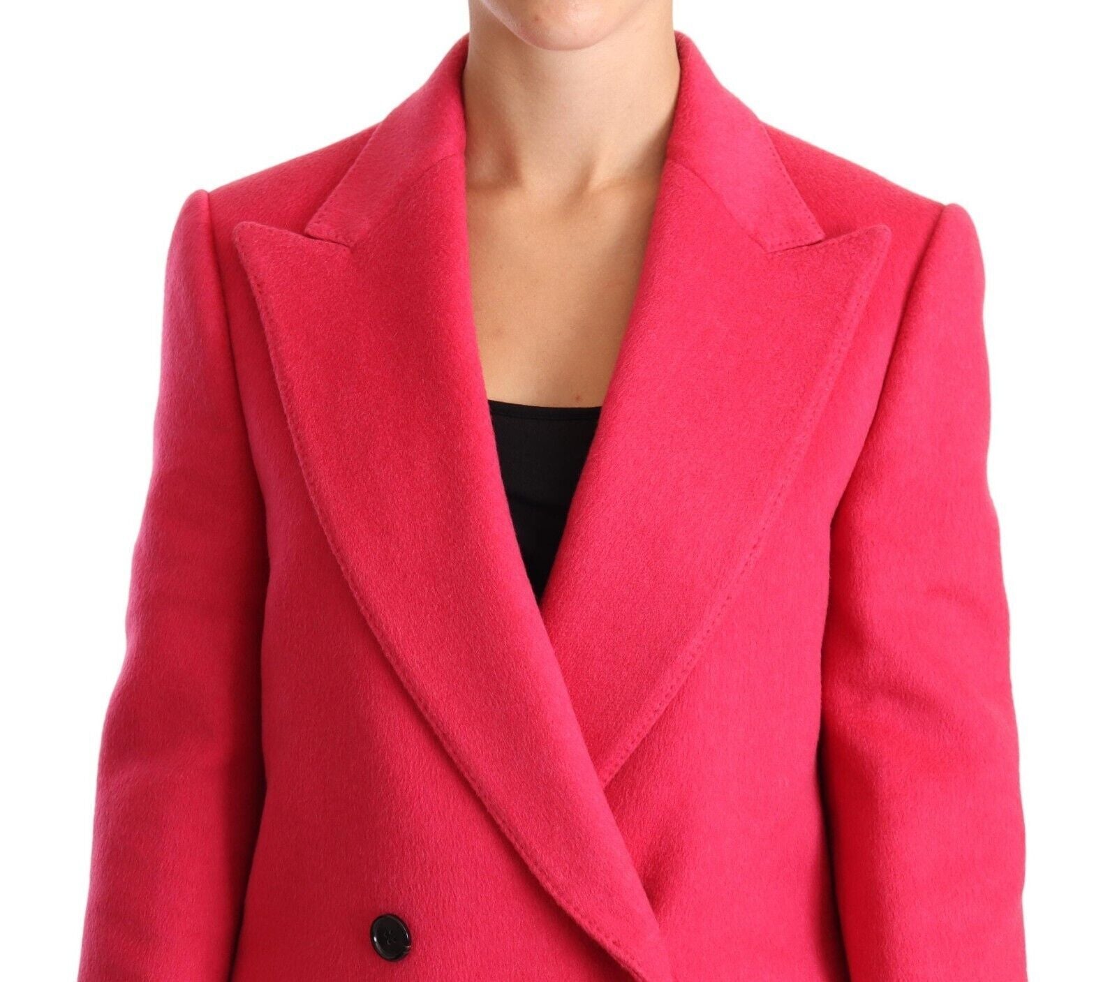 Dolce & Gabbana Rosa doppelreihiger Trenchcoat Jacke